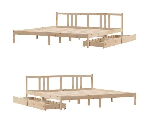 Lovos Rėmas Be Čiužinio, 180X200cm Pušies Medienos Masyvas