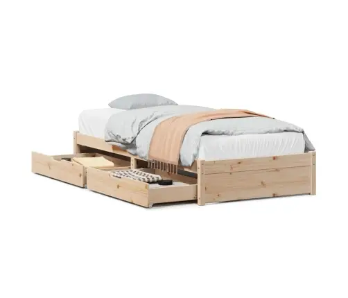 Lovos Rėmas Su Be Čiužinio, 75X190cm Pušies Masyvas