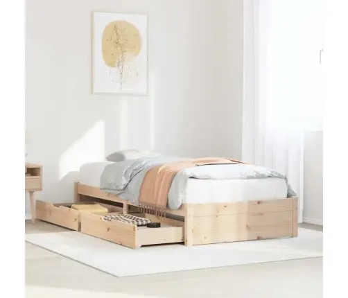 Lovos Rėmas Su Be Čiužinio, 75X190cm Pušies Masyvas