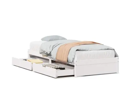 Voodiraam Ilma Madratsita, Valge, 90 X 190 cm Männipuit