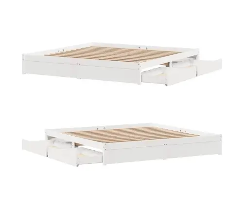 Lovos Rėmas Be Čiužinio, Baltas, 180X200cm Pušies Masyvas