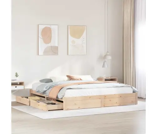 Gulta Bez Matrača, 200X200 Cm, Priedes Masīvkoks Vidaxl