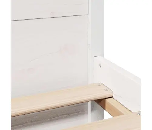 Gulta Bez Matrača, Balts, 140X190 Cm, Priedes Masīvkoks Vidaxl