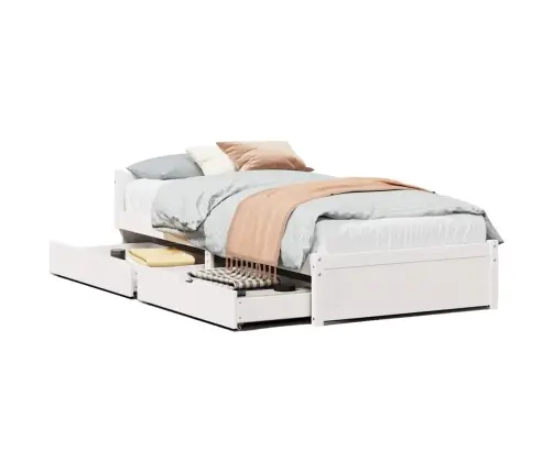 Lovos Rėmas Be Čiužinio, Baltas, 90X200cm Pušies Masyvas