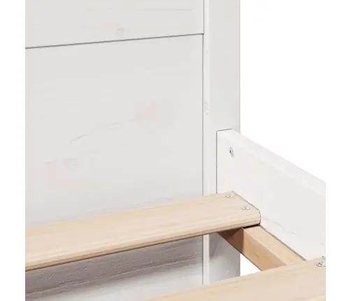 Gulta Bez Matrača, Balts, 100X200 Cm, Priedes Masīvkoks Vidaxl