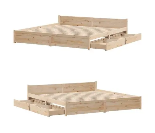 Voodiraam Ilma Madratsita, 160 X 200 cm Männipuit