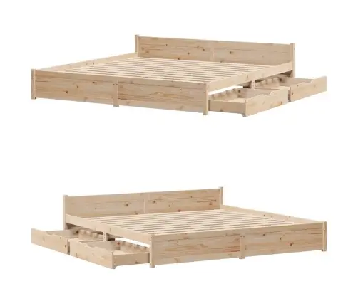 Voodiraam Ilma Madratsita, 180 X 200 cm Männipuit