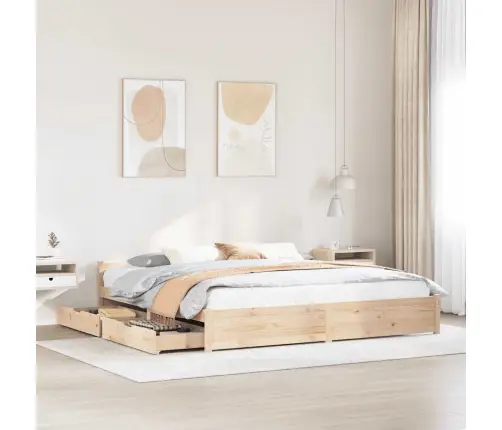 Voodiraam Ilma Madratsita, 180 X 200 cm Männipuit