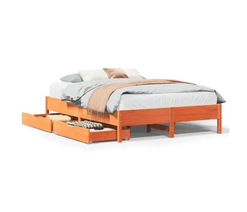 Voodiraam Ilma Madratsita, Vahapruun, 120 X 190 cm Männipuit