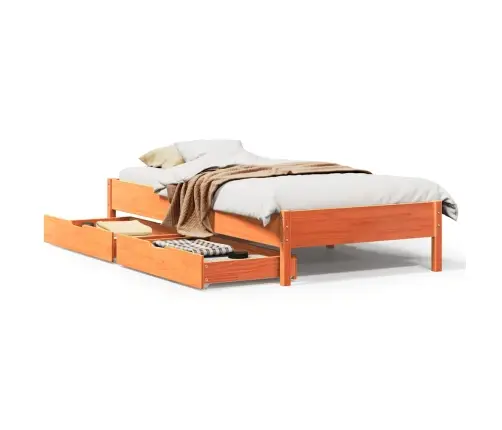 Lovos Rėmas Be Čiužinio, Vaško Ruda, 90X190cm Pušis