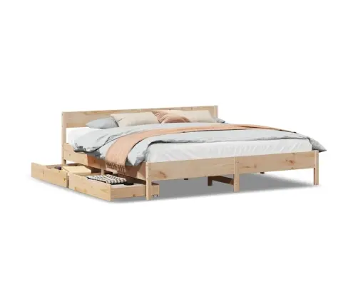 Gulta Bez Matrača, 160X200 Cm, Priedes Masīvkoks Vidaxl