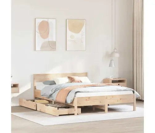 Voodi Ilma Madratsita, 120 X 200 cm Männipuit