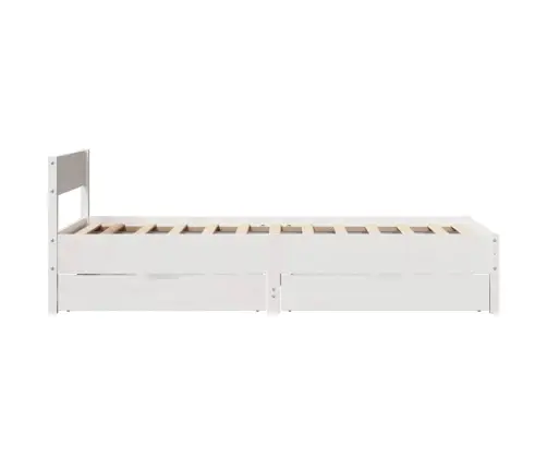 Lovos Rėmas Be Čiužinio, Baltas, 100X200cm Pušies Masyvas