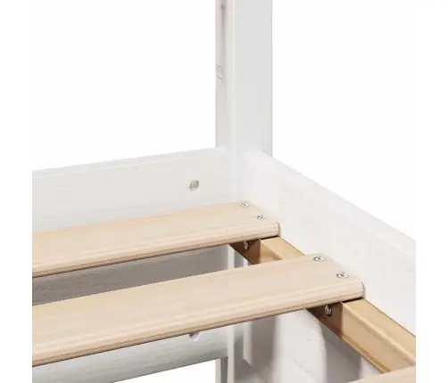 Voodiraam Ilma Madratsita, Valge, 90 X 200 cm Männipuit