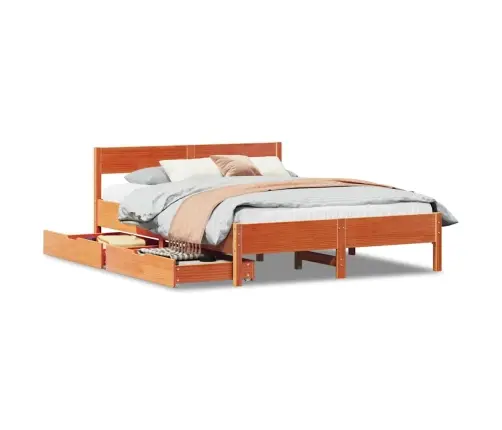 Voodiraam Ilma Madratsita, Vahapruun, 120 X 190 cm Männipuit