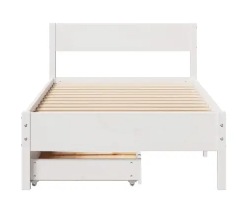 Lovos Rėmas Be Čiužinio, Balta, 90X190cm Pušies Masyvas