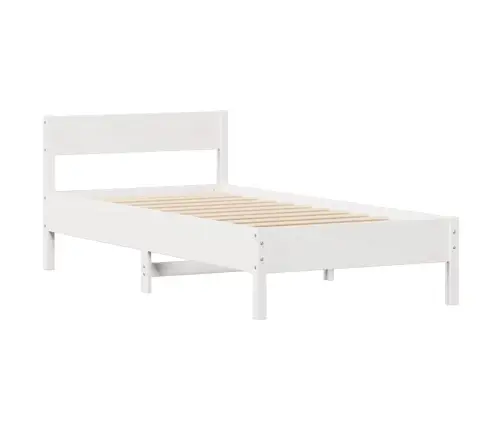 Voodiraam Ilma Madratsita, Valge, 75 X 190 cm Männipuit