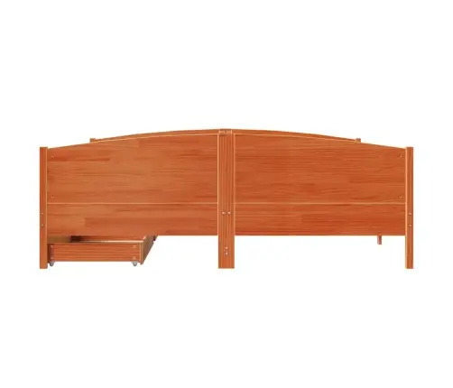 Gulta Bez Matrača, Vaska Brūnas, 180X200 Cm, Priedes Masīvkoks Vidaxl