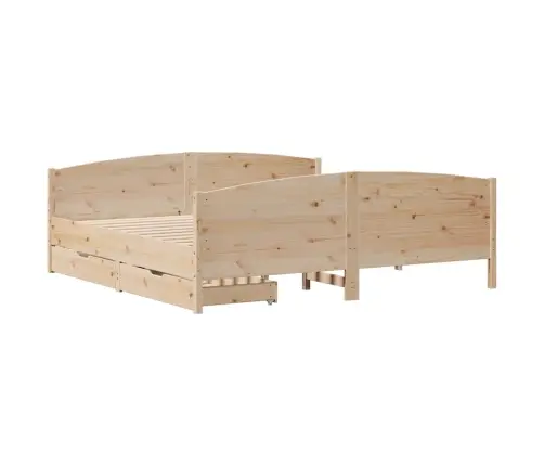 Gulta Bez Matrača, 160X200 Cm, Priedes Masīvkoks Vidaxl