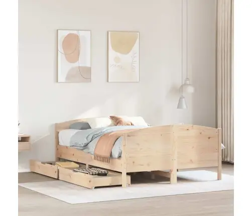 Voodiraam Ilma Madratsita, 120 X 190 cm Männipuit