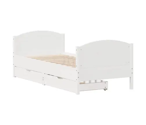 Lovos Rėmas Be Čiužinio, Baltas, 100X200cm Pušies Masyvas