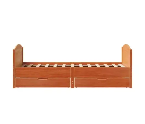 Lovos Rėmas Be Čiužinio, Vaško Ruda, 90X200cm Pušies Masyvas