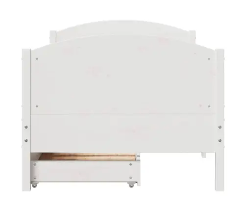 Voodiraam Ilma Madratsita, Valge, 75 X 190 cm Männipuit