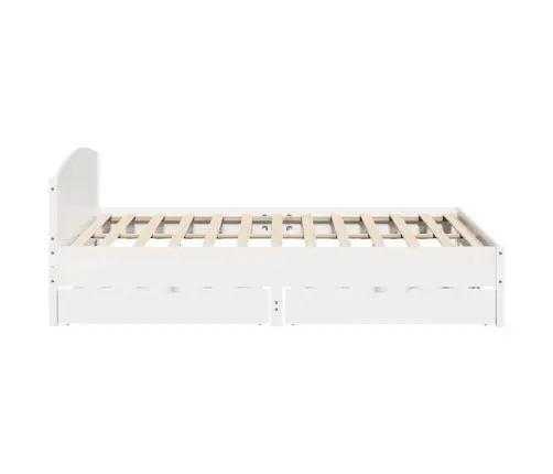 Lovos Rėmas Be Čiužinio, Baltas, 200X200cm Pušies Masyvas