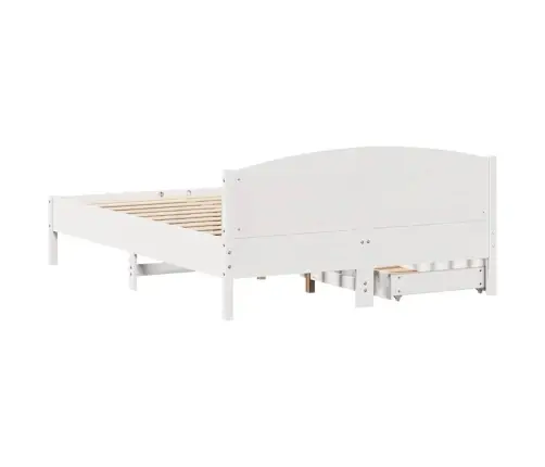 Lovos Rėmas Be Čiužinio, Baltas, 140X200cm Pušies Masyvas