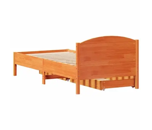 Voodiraam Ilma Madratsita, Vahapruun, 90 X 190 cm Männipuit