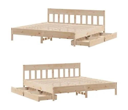 Voodiraam Ilma Madratsita, 180 X 200 cm Männipuit