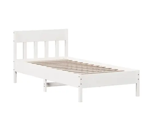 Gulta Bez Matrača, Balts, 100X200 Cm, Priedes Masīvkoks Vidaxl