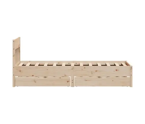 Gulta Bez Matrača, 90X200 Cm, Priedes Masīvkoks Vidaxl