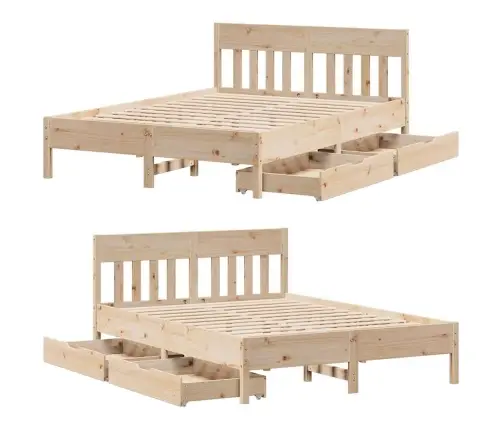 Lovos Rėmas Be Čiužinio, 120X190cm Pušies Masyvas