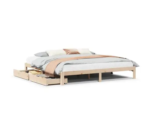 Gultas Rāmis Ar Atvilktnēm, Bez Matrača, 180X200 Cm Vidaxl