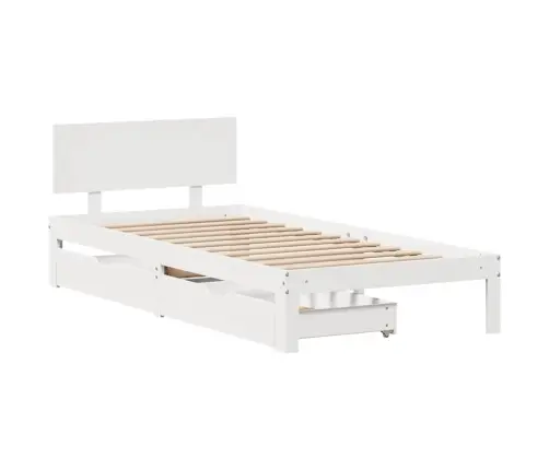 Sahtlitega Voodiraam, Ilma Madratsita, Valge, 90X200 Cm