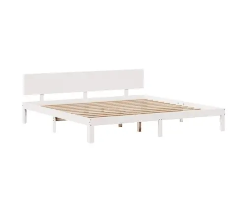 Gultas Rāmis Ar Atvilktnēm, Bez Matrača, Balts, 180X200 Cm Vidaxl