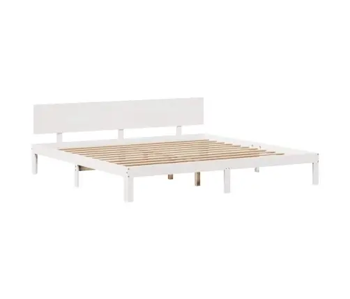 Gultas Rāmis Ar Atvilktnēm, Bez Matrača, Balts, 200X200 Cm Vidaxl