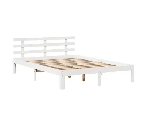 Gultas Rāmis Ar Atvilktnēm, Bez Matrača, Balts, 140X200 Cm Vidaxl