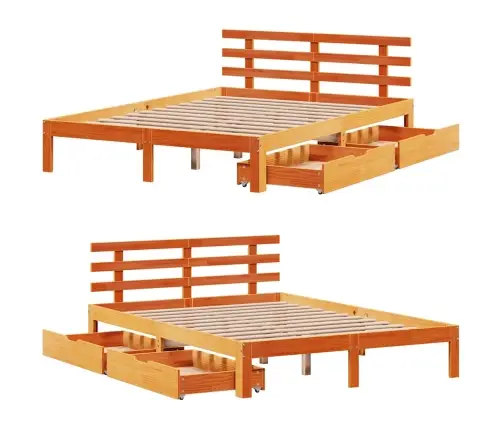 Sahtlitega Voodiraam, Ilma Madratsita, Vahapruun, 120X190 Cm