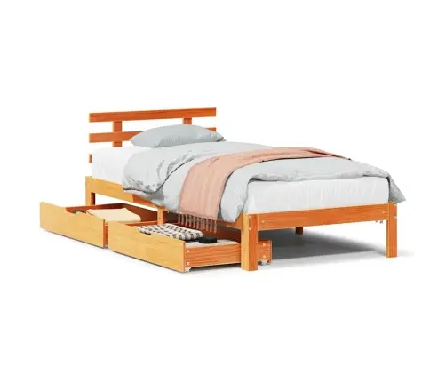 Sahtlitega Voodiraam, Ilma Madratsita, Vahapruun, 100X200 Cm