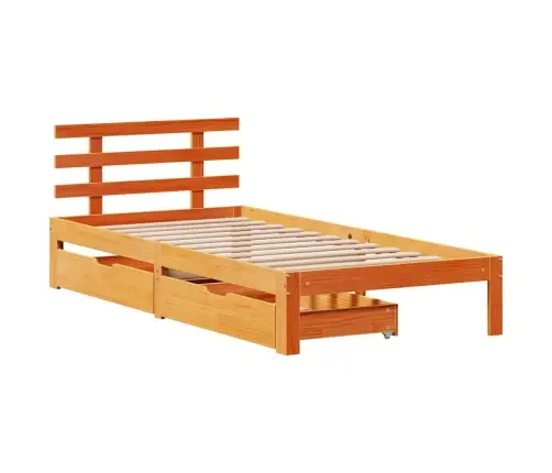 Sahtlitega Voodiraam, Ilma Madratsita, Vahapruun, 100X200 Cm