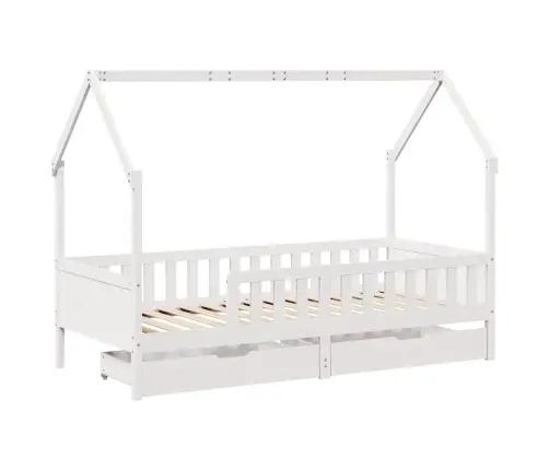 Vaikiškos Lovos Rėmas Su Stalčiais, 90X190cm Pušies Masyvas