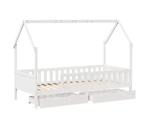 Vaikiškos Lovos Rėmas Su Stalčiais, 90X190cm Pušies Masyvas