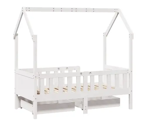 Bērnu Gultas Rāmis Ar Atvilktnēm, Bez Matrača, 80X170 Cm, Koks Vidaxl