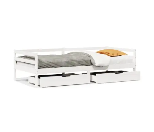 Lova Su Stalčiais, 90X200cm Pušies Medienos Masyvas