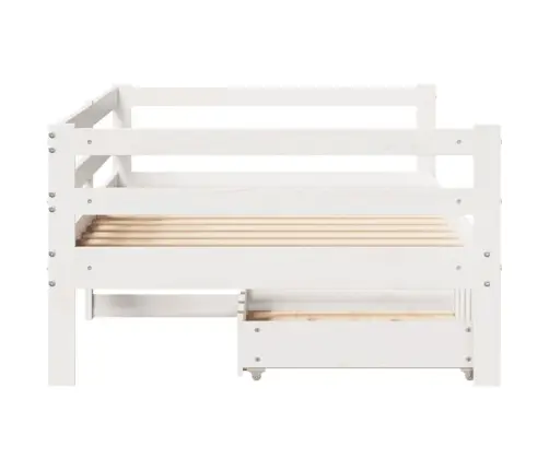 Lova Su Stalčiais, 90X200cm Pušies Medienos Masyvas