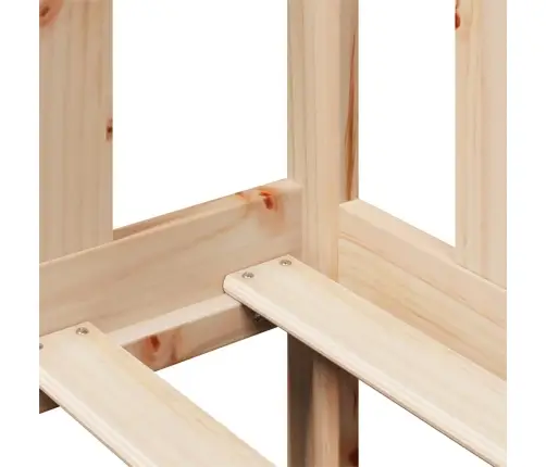 Lova Su Stalčiais, 90X200cm Pušies Medienos Masyvas