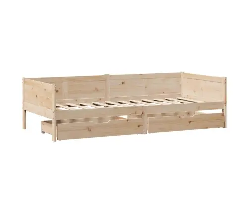 Sahtlitega Päevavoodi, Ilma Madratsita, 80X200 cm Männipuit