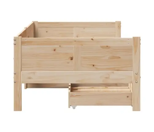 Sahtlitega Päevavoodi, Ilma Madratsita, 80X200 cm Männipuit